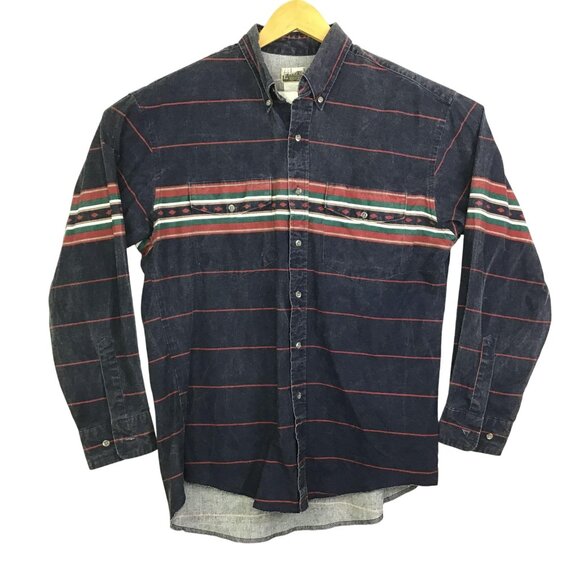 Vtg Express Rider Western Shirt Button Up Striped Long Sleeve Collared Mens L - Picture 1 of 11